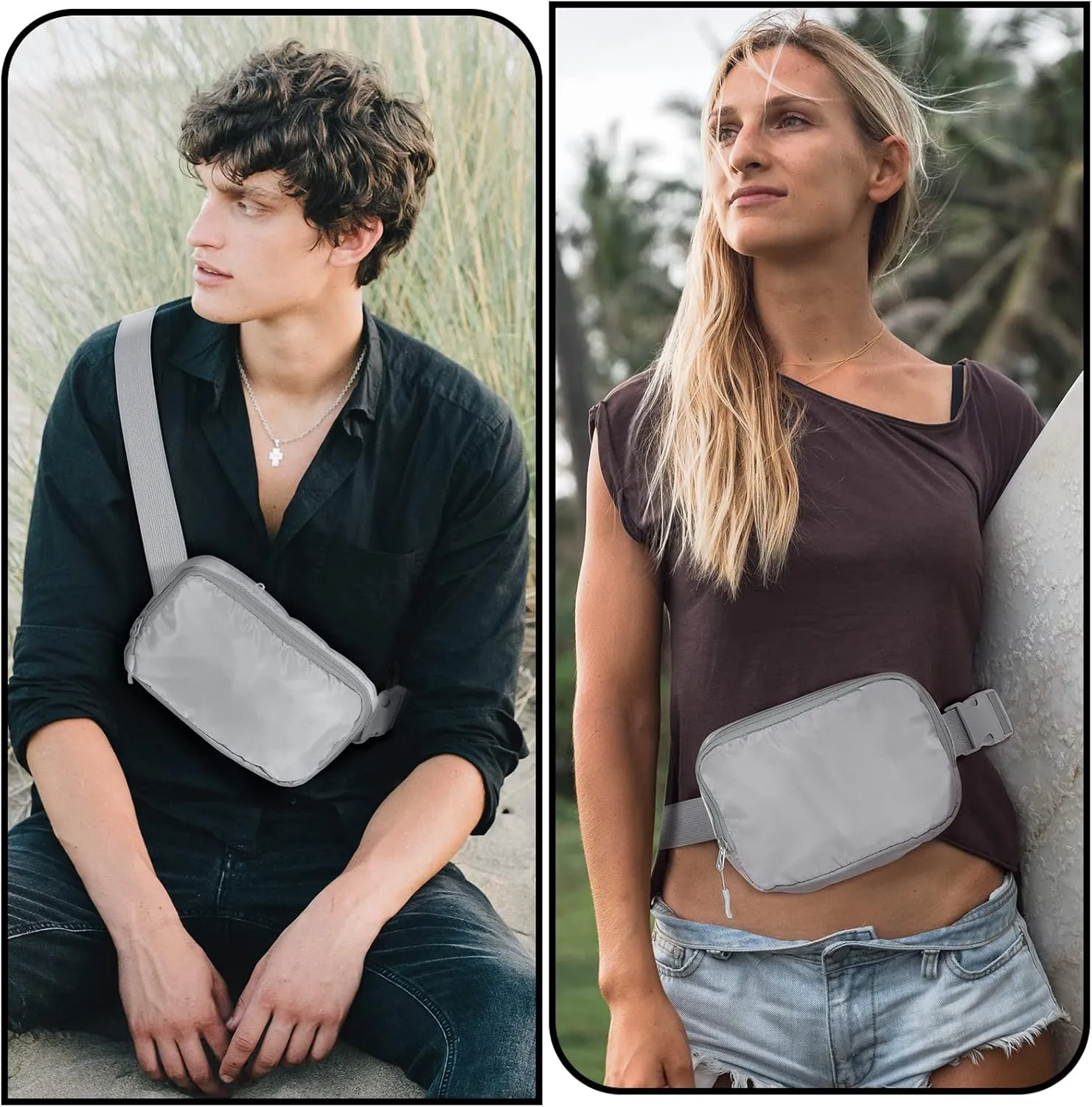 Amazerbst Belt Bag, Fanny Pack, Everywhere Belt Bag,40 Inch Adjustable Strap,for Women and Men,Waterproof