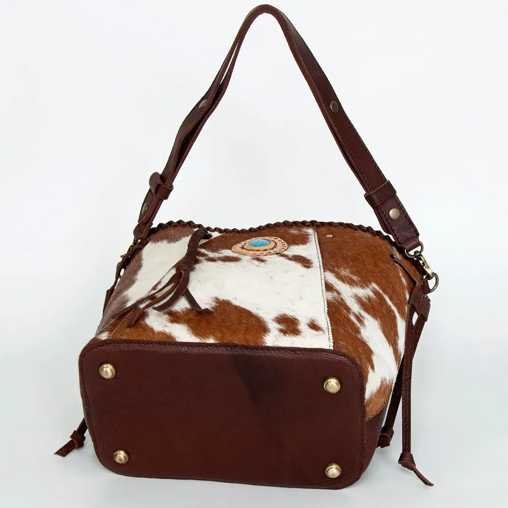 American Darling ADBGD160B Bucket Hair On Genuine Leather women bag western handbag purse