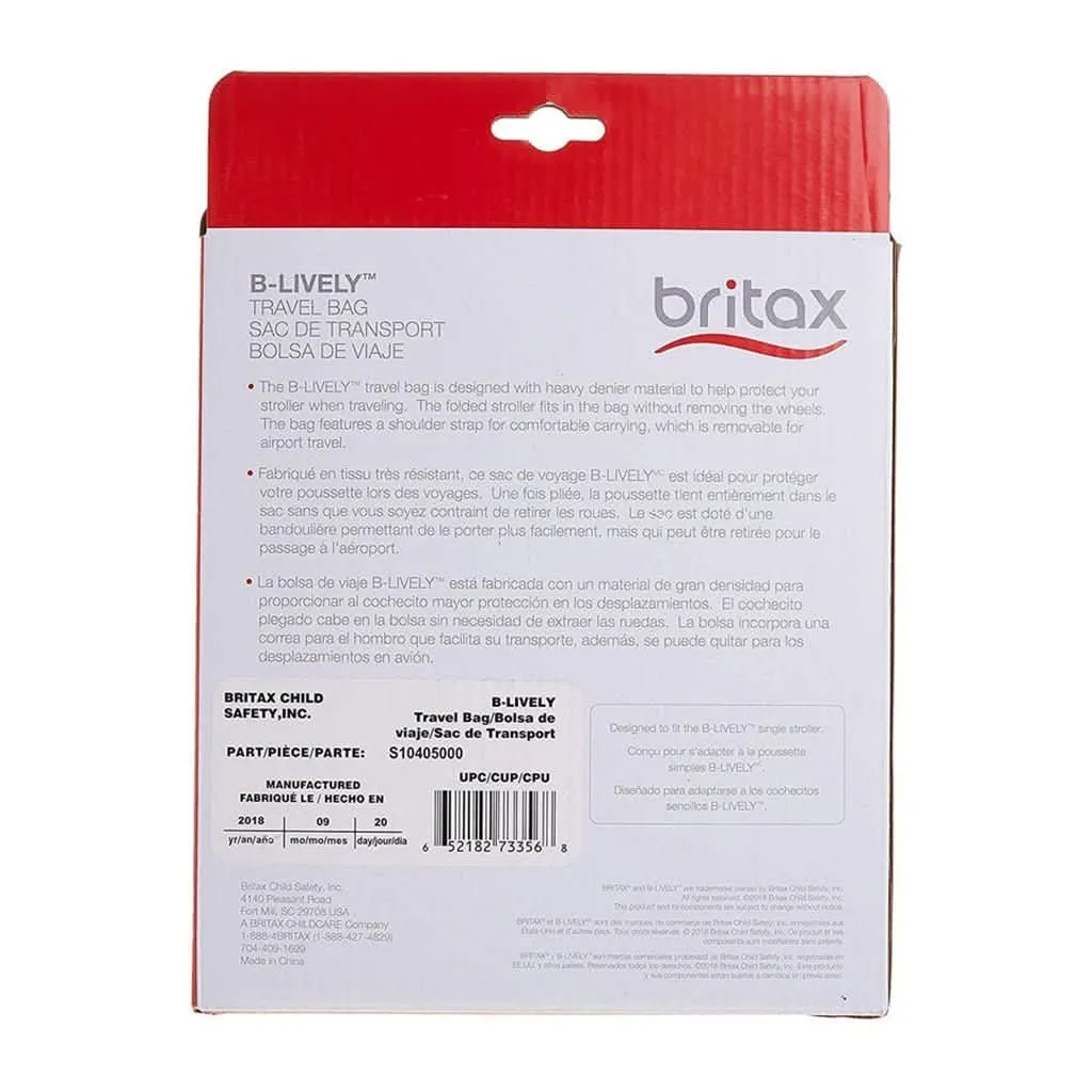Britax B-Lively Single Stroller Travel Bag with Removable Shoulder Strap