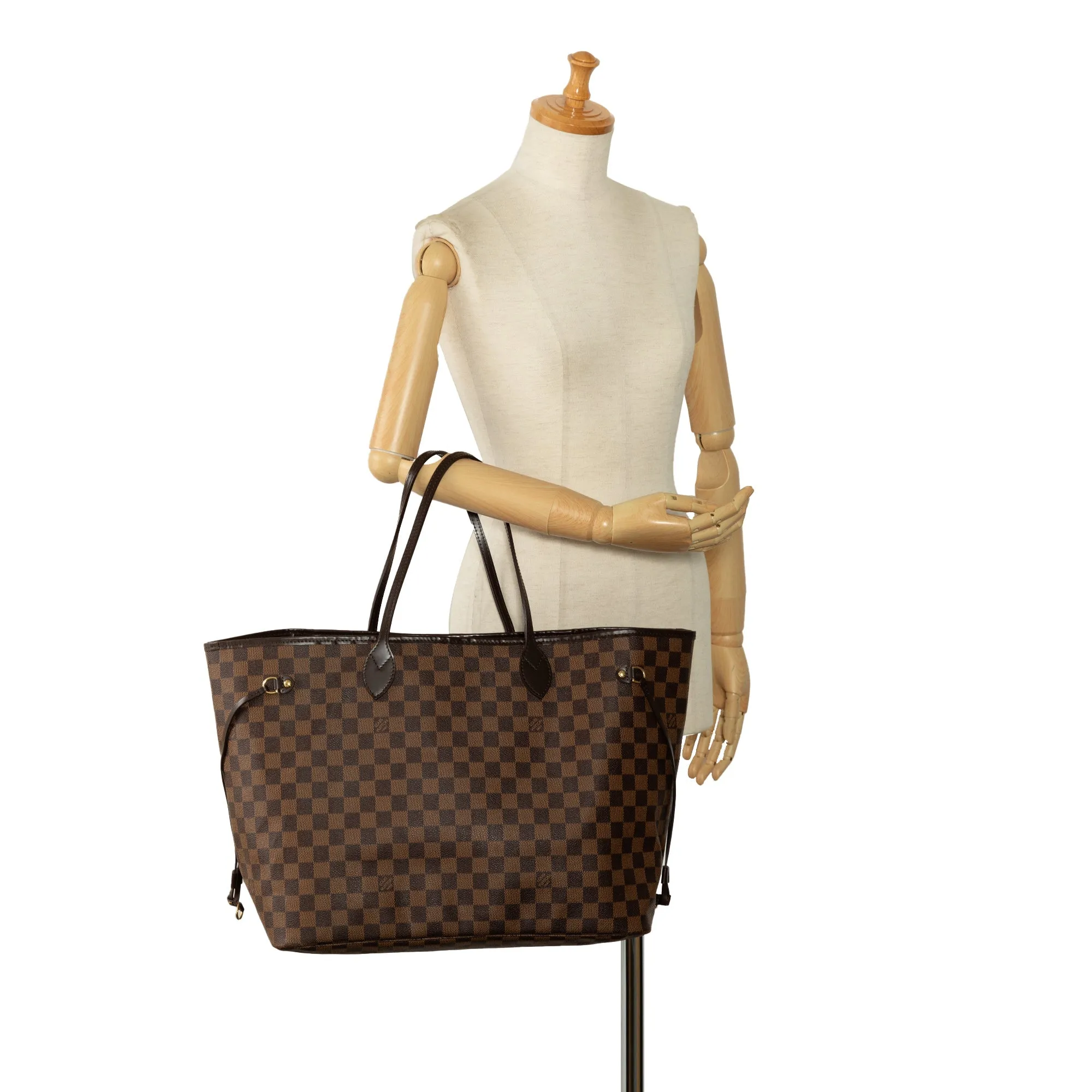 Brown Louis Vuitton Damier Ebene Neverfull GM Tote Bag