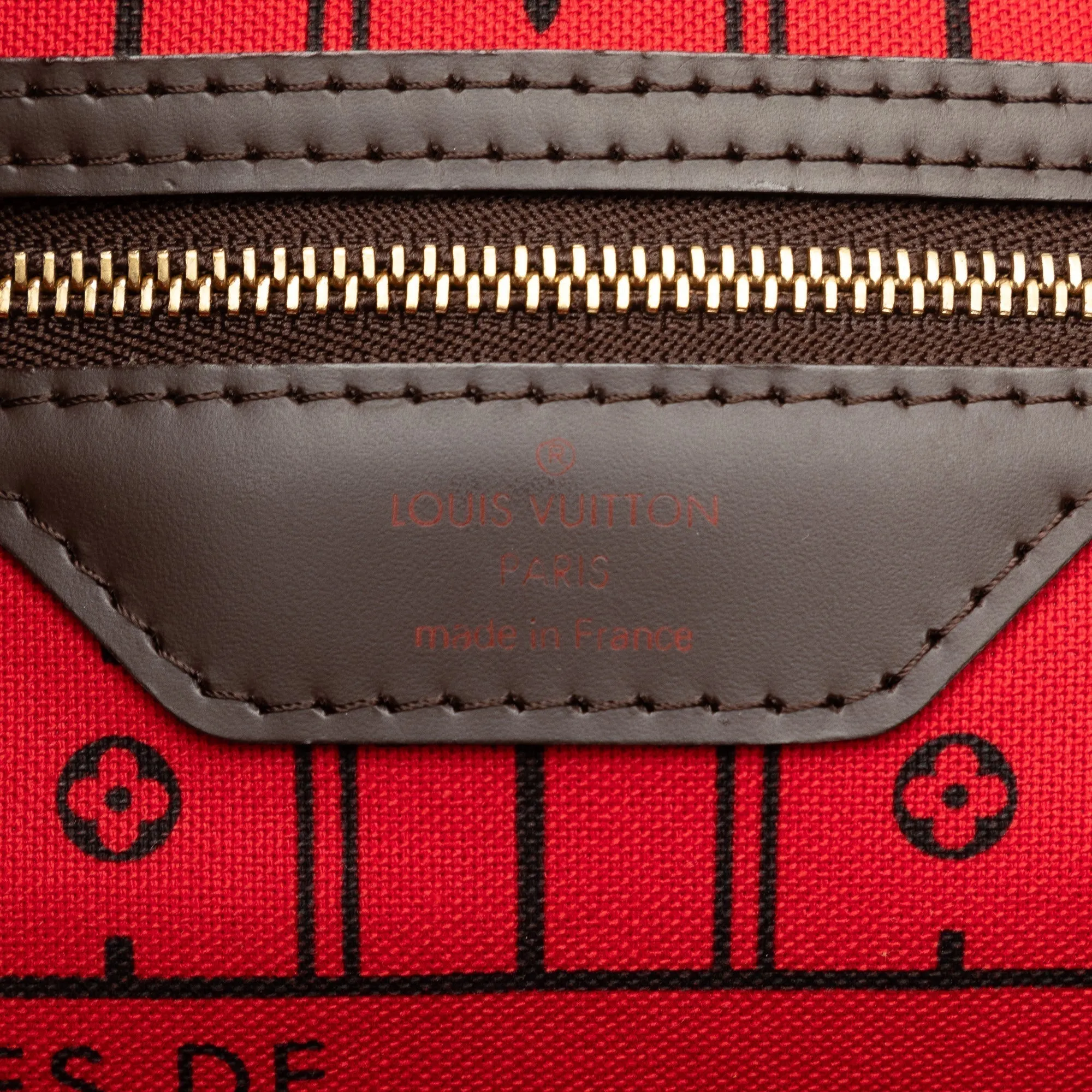 Brown Louis Vuitton Damier Ebene Neverfull GM Tote Bag