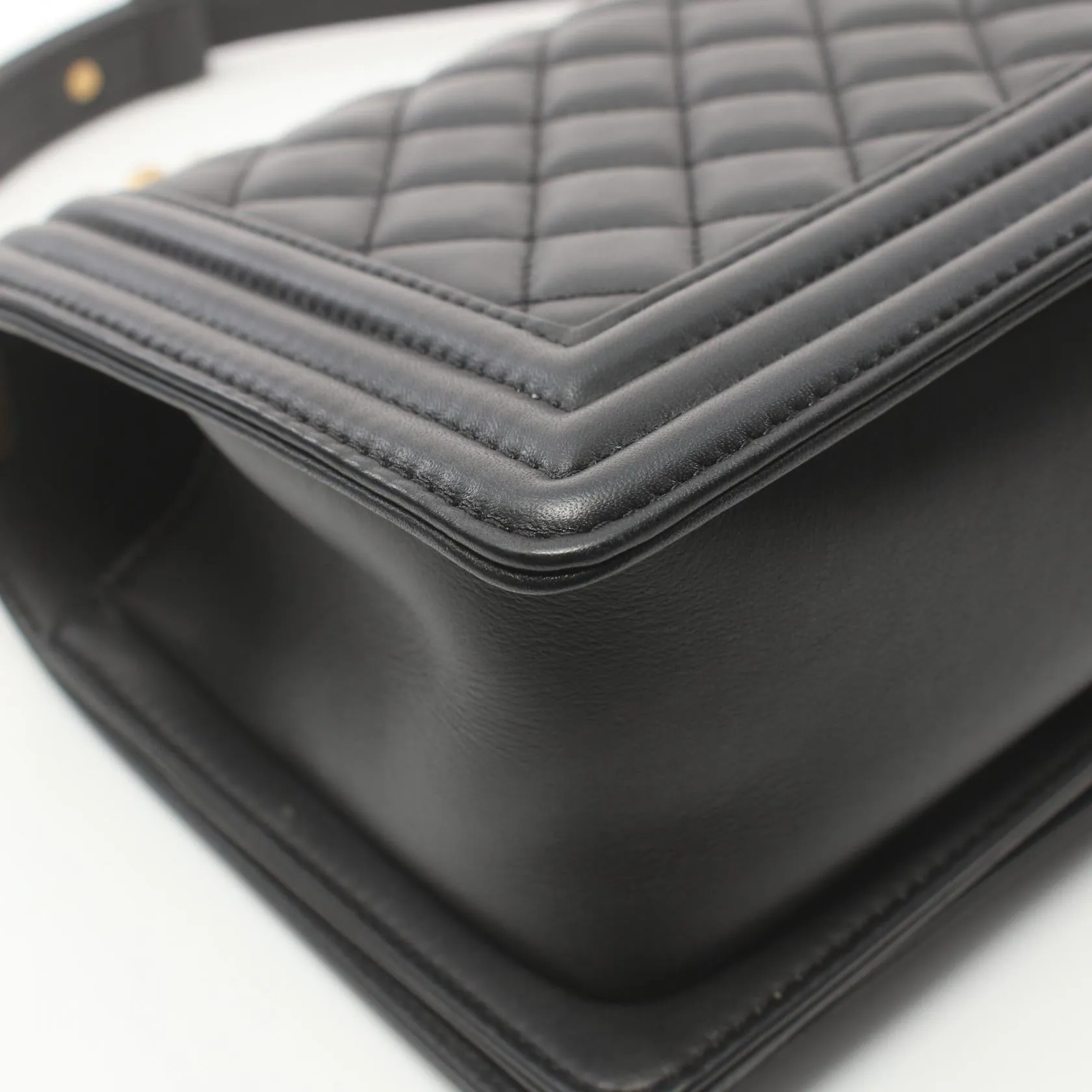 Chanel Boy Matelasse Shoulder Bag Black