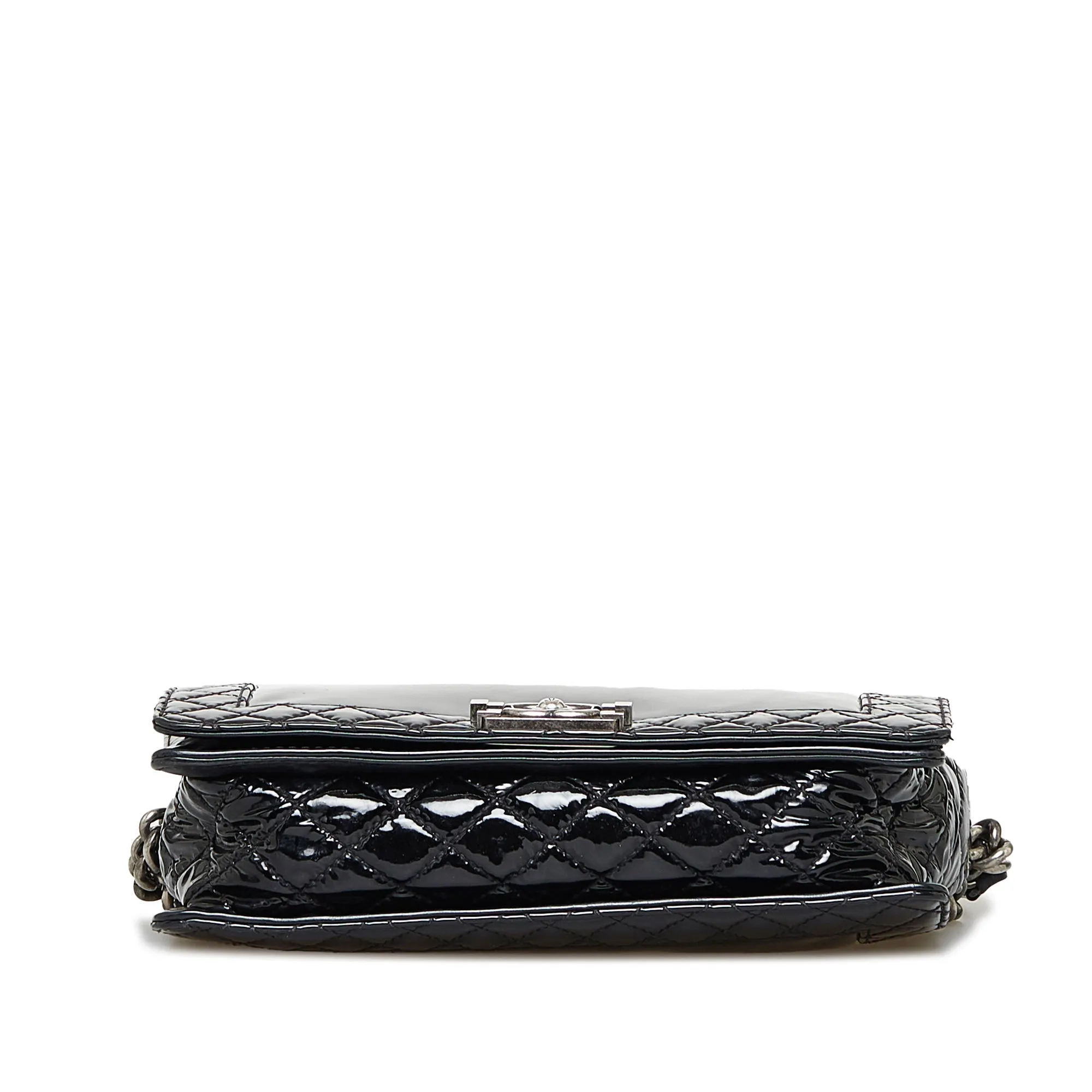 CHANEL Medium Patent Reverso Boy Flap Crossbody Bag