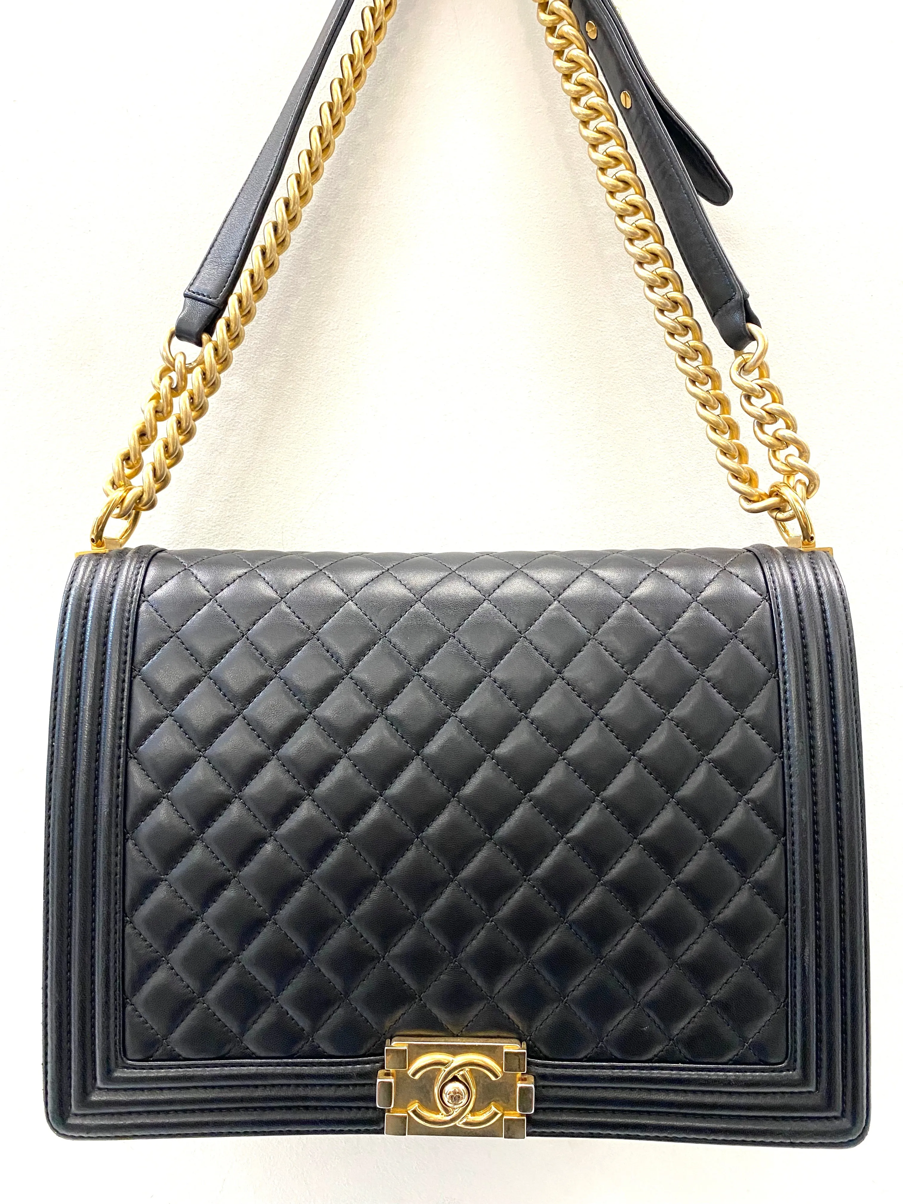CHANEL QUILTED LAMBSKIN XL BOY FLAP BAG