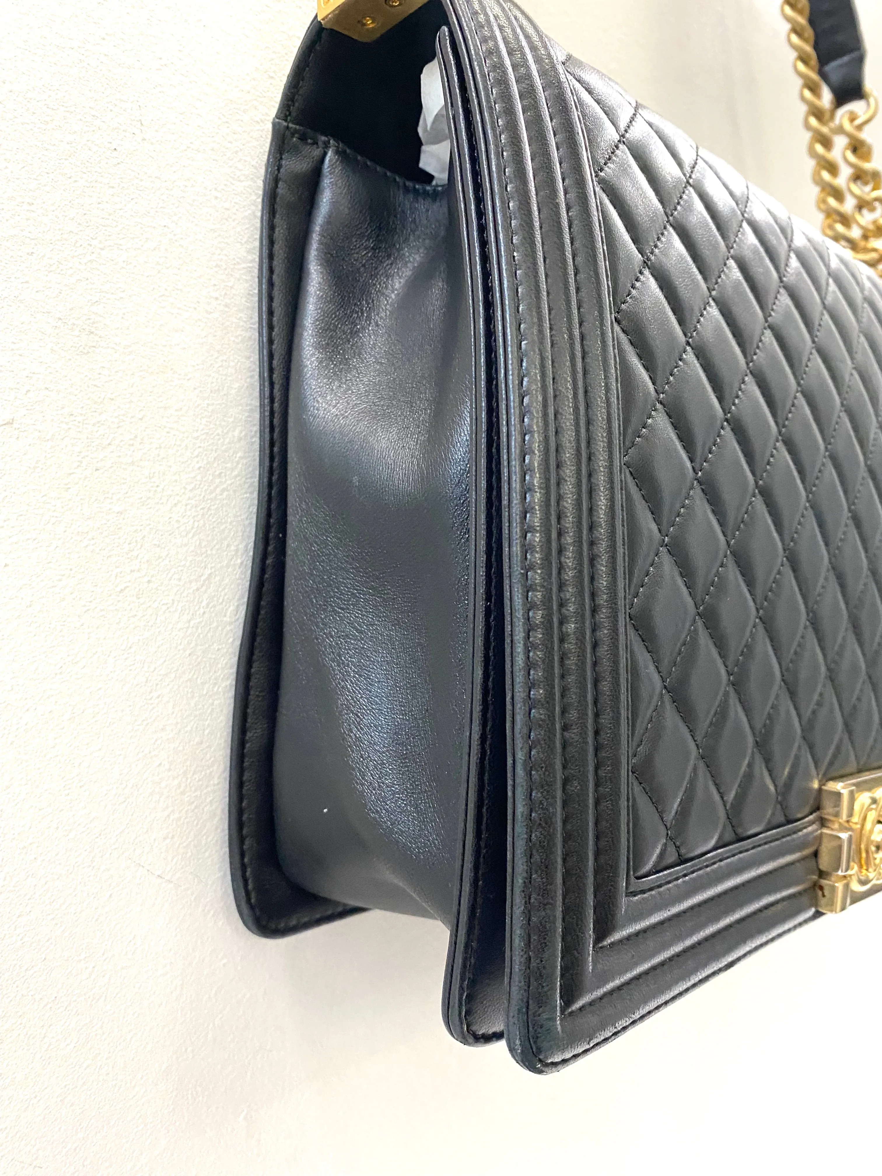 CHANEL QUILTED LAMBSKIN XL BOY FLAP BAG