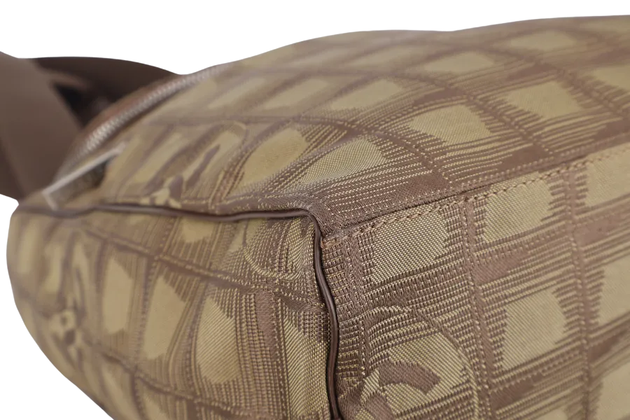 CHANEL SPORTS LINE BACKPACK (705xxxx) GREEN CANVAS SILVER HARDWARE WITH  AND DUST COVER