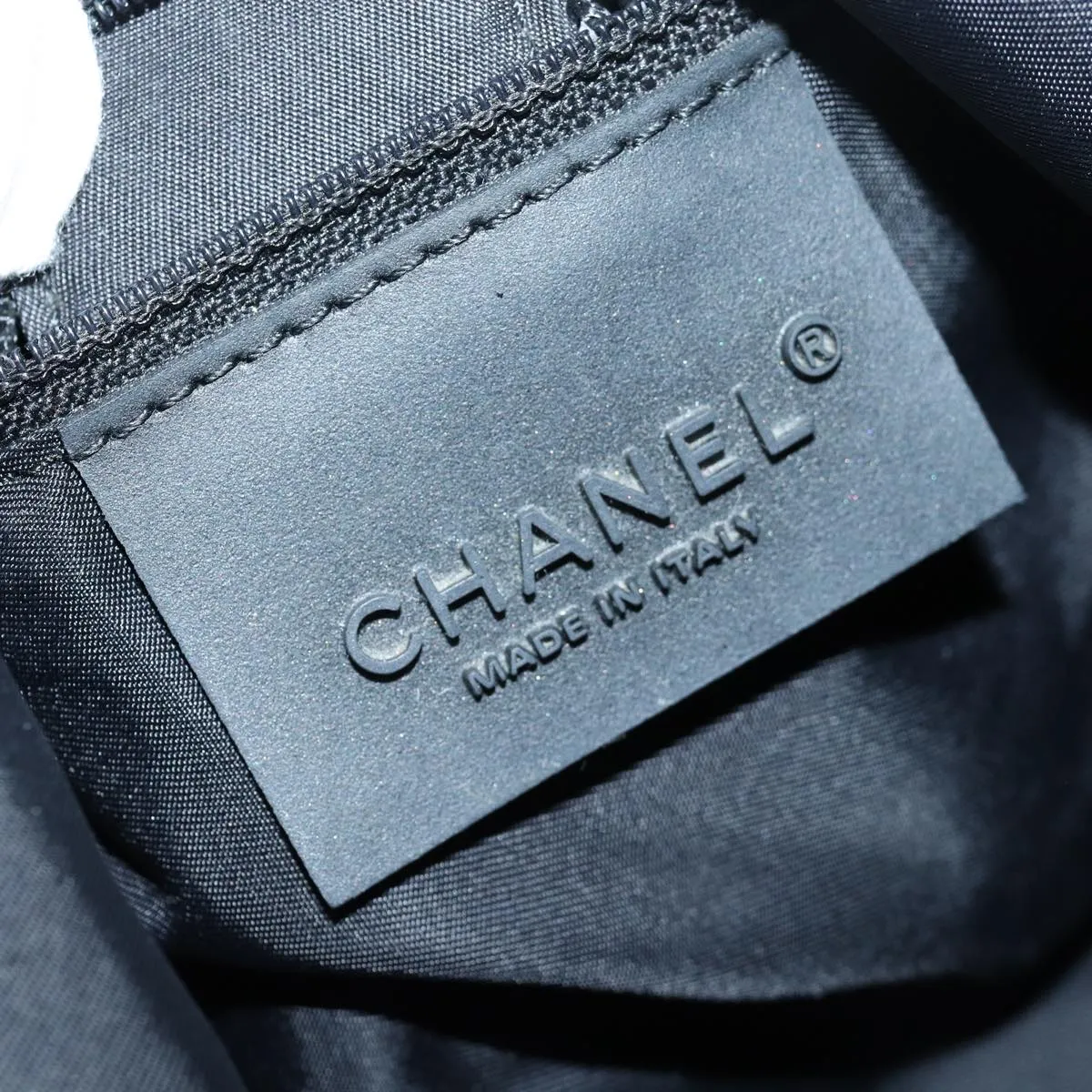 CHANEL Sports Line Drum bag Shoulder Bag Vinyl Black CC Auth bs15851