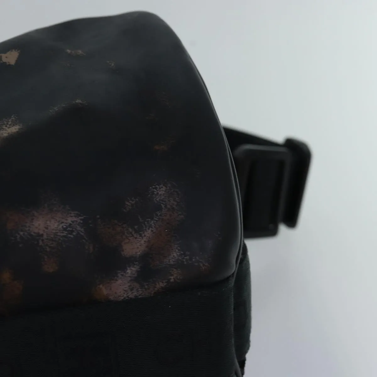 CHANEL Sports Line Drum bag Shoulder Bag Vinyl Black CC Auth bs15851
