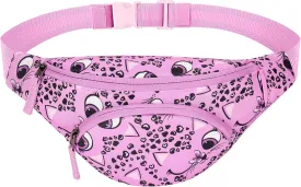 Choco Mocha Kids Fanny Pack for Girls, Toddler Belt Bag 2-4 4-6 Kid Waist Bag Outer for Little Girls age 6-9 8-12 Small Hip Pack (Cat-Pink)