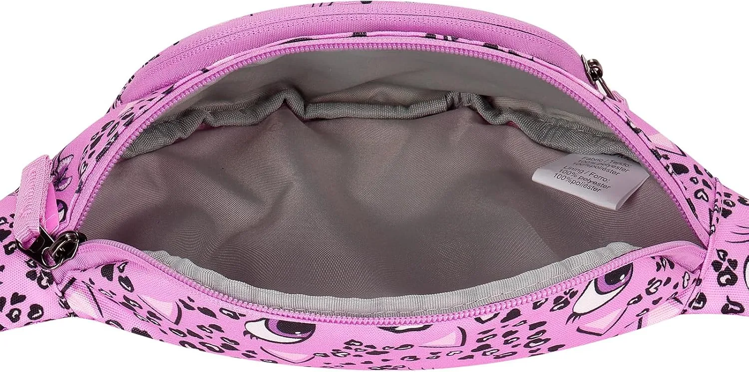 Choco Mocha Kids Fanny Pack for Girls, Toddler Belt Bag 2-4 4-6 Kid Waist Bag Outer for Little Girls age 6-9 8-12 Small Hip Pack (Cat-Pink)
