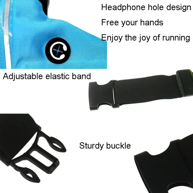 Contact Screen Sports Cell Phone Waist Pack Outdoor Leisure Gear Bag(Fluorescent Green)