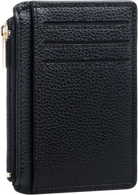 Credit Card Holder for Women Slim Minimalist Front Pocket RFID Blocking Wallet Small Compact Card Case with ID Window