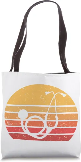 Doctor Nurse Vintage | Hospital Retro Stethoscope Tote Bag
