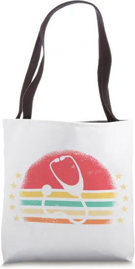 Doctor Nurse Vintage | Hospital Retro Stethoscope Tote Bag