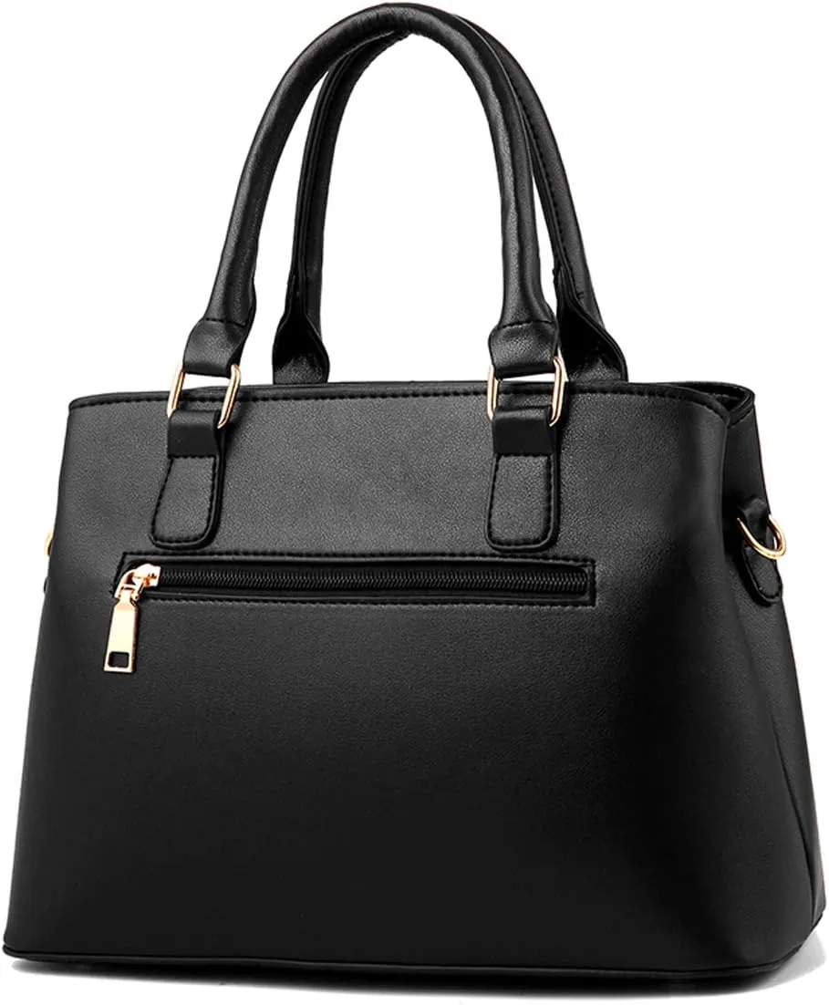Dreubea Women's Leather Handbag Tote Shoulder Bag Crossbody Purse