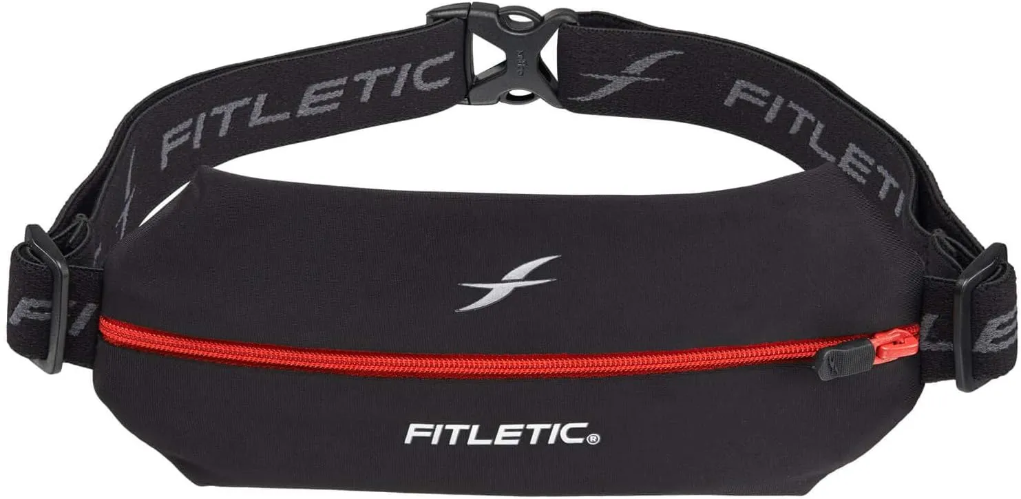 Fitletic Active Lifestyle Fanny Pack & Mini Sports Running Belt For Men & Women  Lightweight, Low Profile & Sleek Design  Ultra-Soft Expandable Lycra Pouch - Fits All Phones  Inner Organizer Pocket
