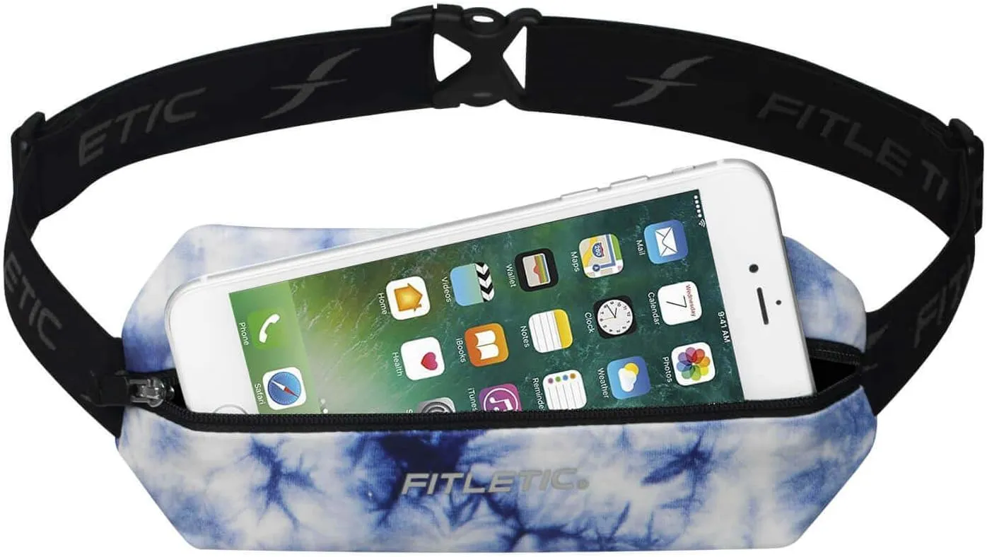 Fitletic Active Lifestyle Fanny Pack & Mini Sports Running Belt For Men & Women  Lightweight, Low Profile & Sleek Design  Ultra-Soft Expandable Lycra Pouch - Fits All Phones  Inner Organizer Pocket
