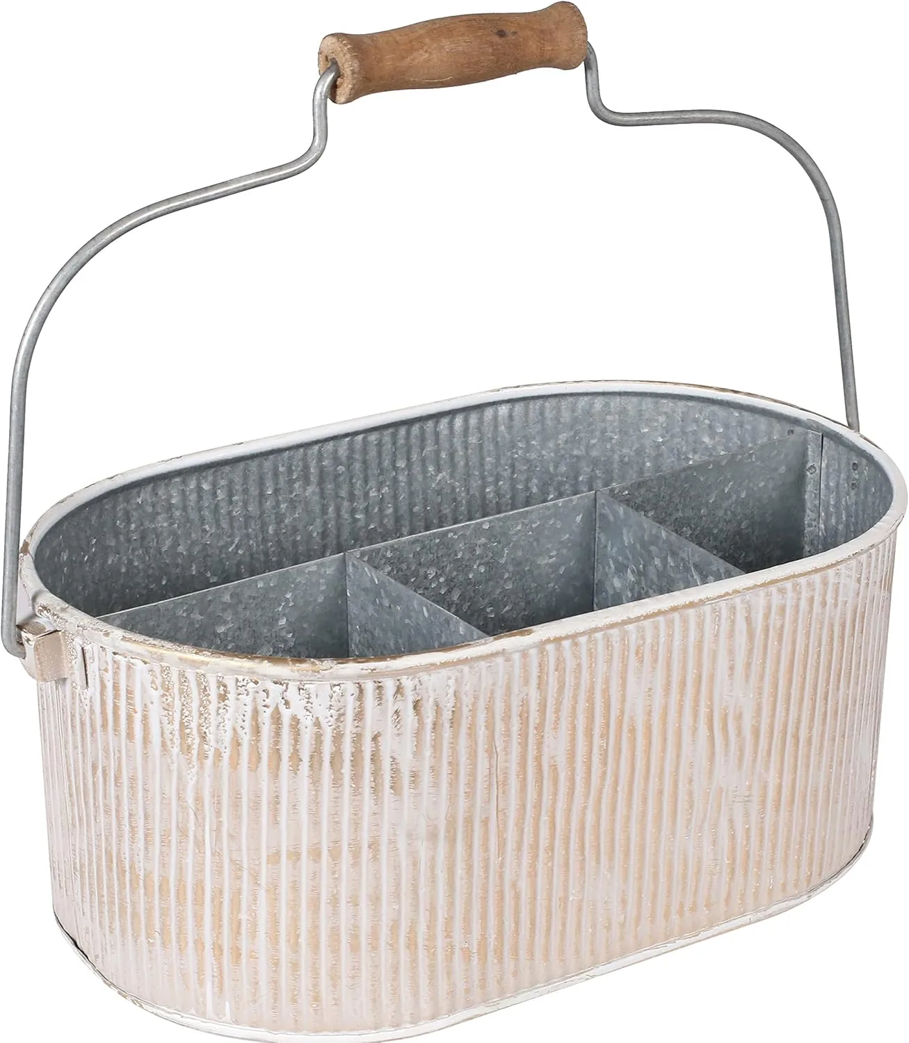 Galvanized bucket,Utensil Caddy,Tin ware dcor,Utensils caddy,Picnic utensil holder caddy,Cutlery Caddy,Flatware caddy,Galvanized Utensil caddy,Galvanized Storage bins,Outdoor utensil -Antique Gold
