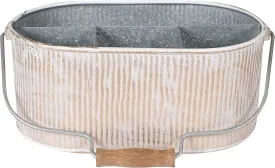 Galvanized bucket,Utensil Caddy,Tin ware dcor,Utensils caddy,Picnic utensil holder caddy,Cutlery Caddy,Flatware caddy,Galvanized Utensil caddy,Galvanized Storage bins,Outdoor utensil -Antique Gold