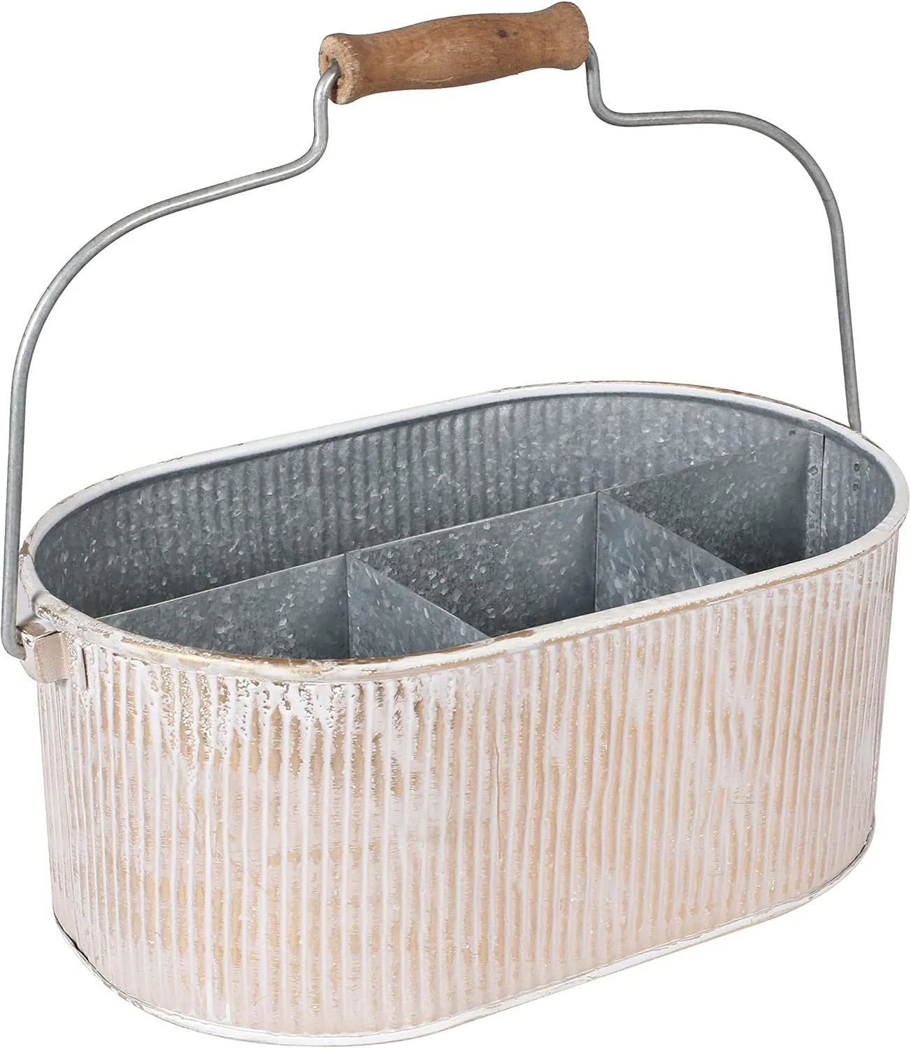 Galvanized bucket,Utensil Caddy,Tin ware dcor,Utensils caddy,Picnic utensil holder caddy,Cutlery Caddy,Flatware caddy,Galvanized Utensil caddy,Galvanized Storage bins,Outdoor utensil -Antique Gold