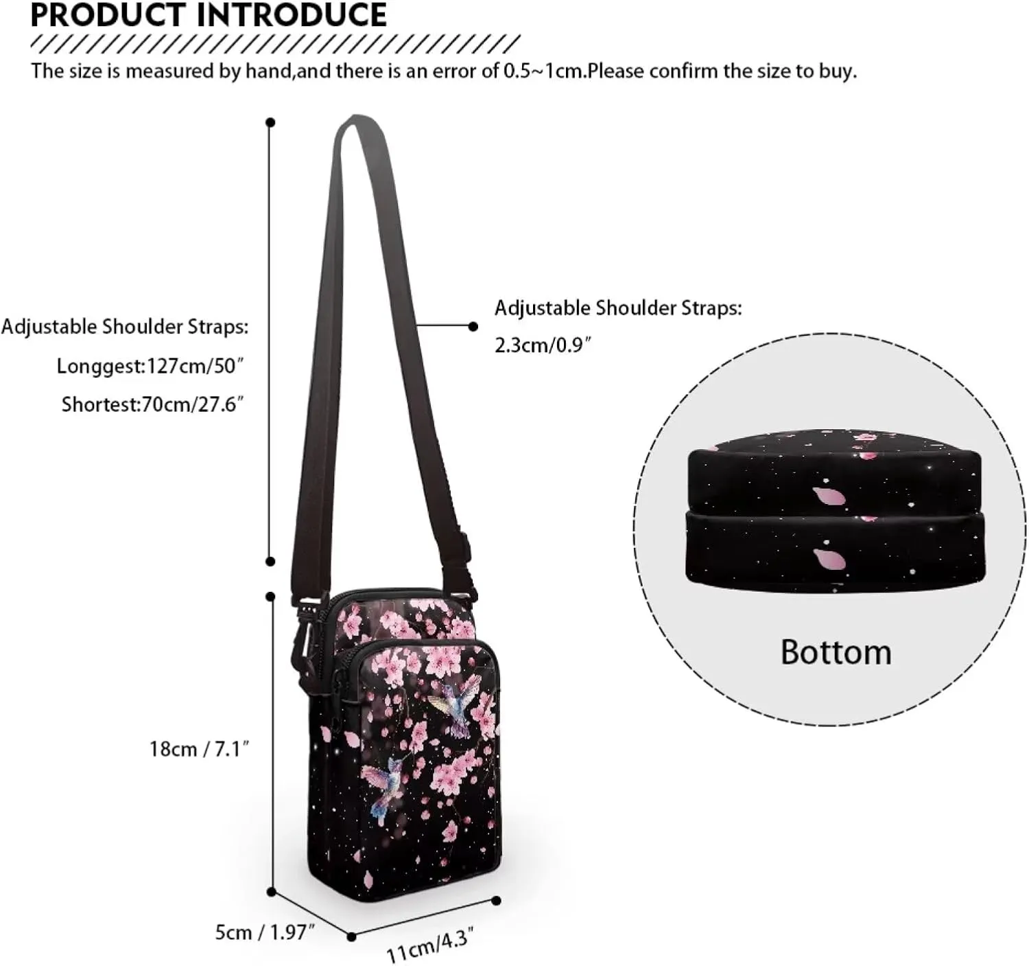 Girls Crossbody Bags Small Shoulder Bag with Zipper, Travel Satchel Bag Handbags