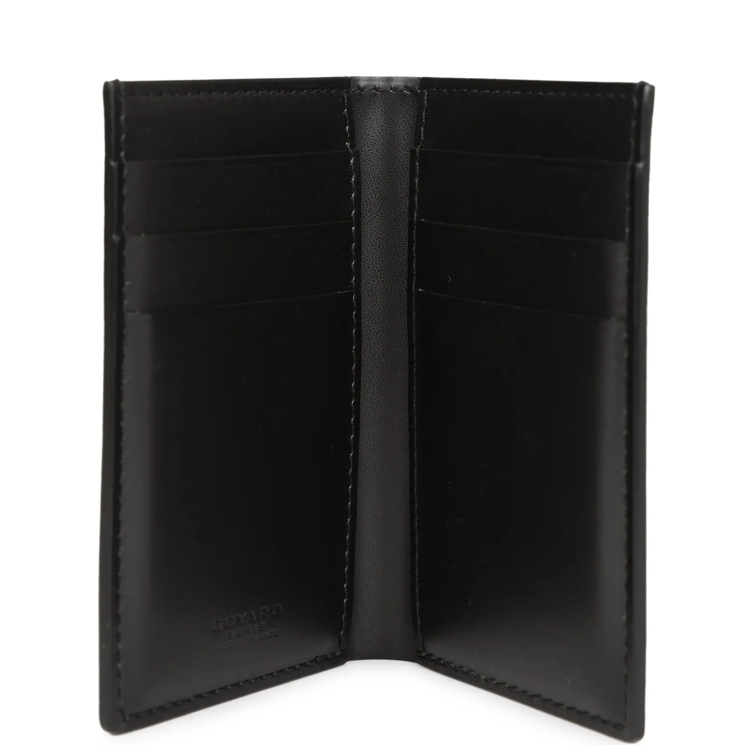 Goyard St. Pierre Wallet Black Goyardine Canvas and Vauzelles Calfskin