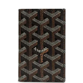 Goyard St. Pierre Wallet Black Goyardine Canvas and Vauzelles Calfskin