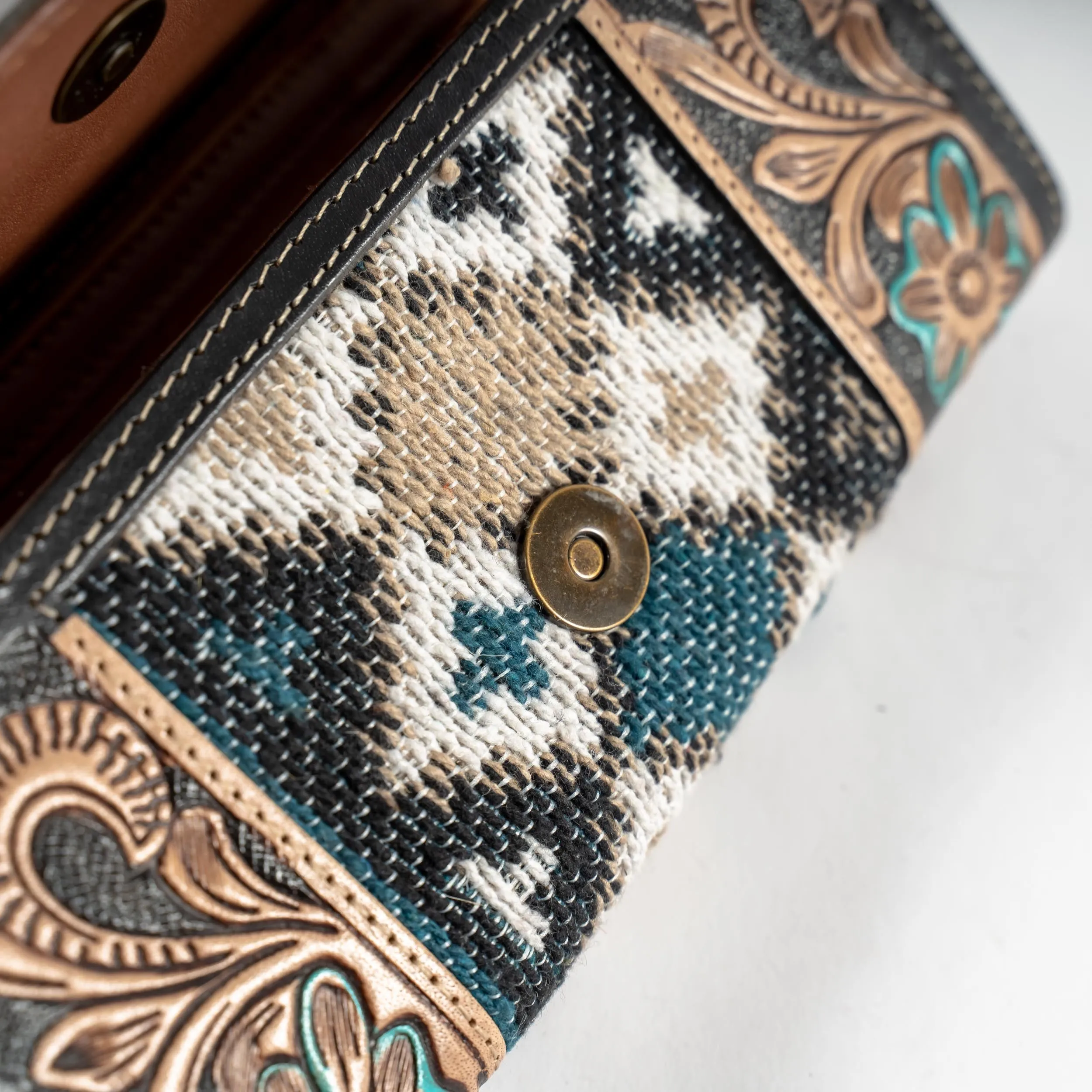 Hand-Tooled Folding Wallet