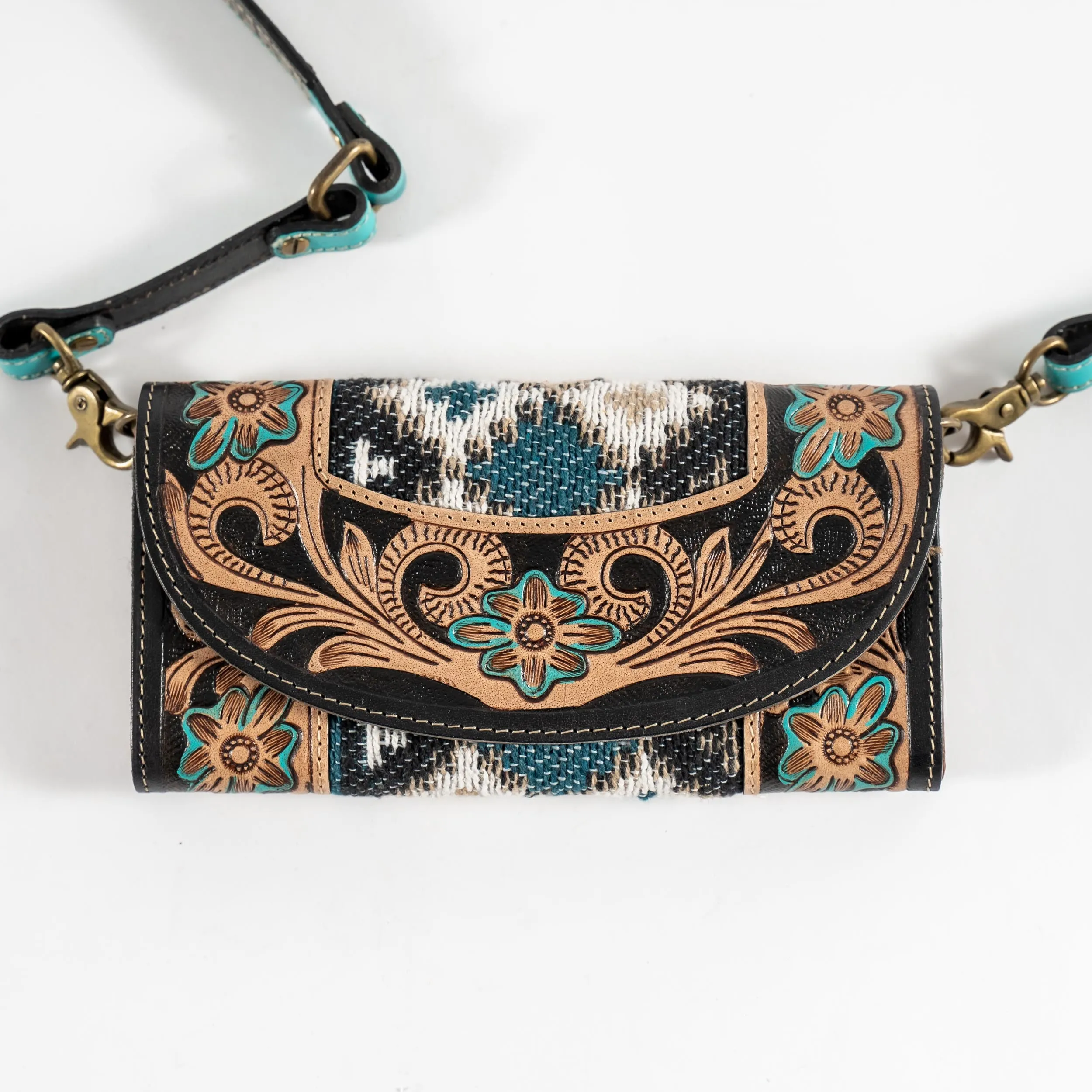 Hand-Tooled Folding Wallet
