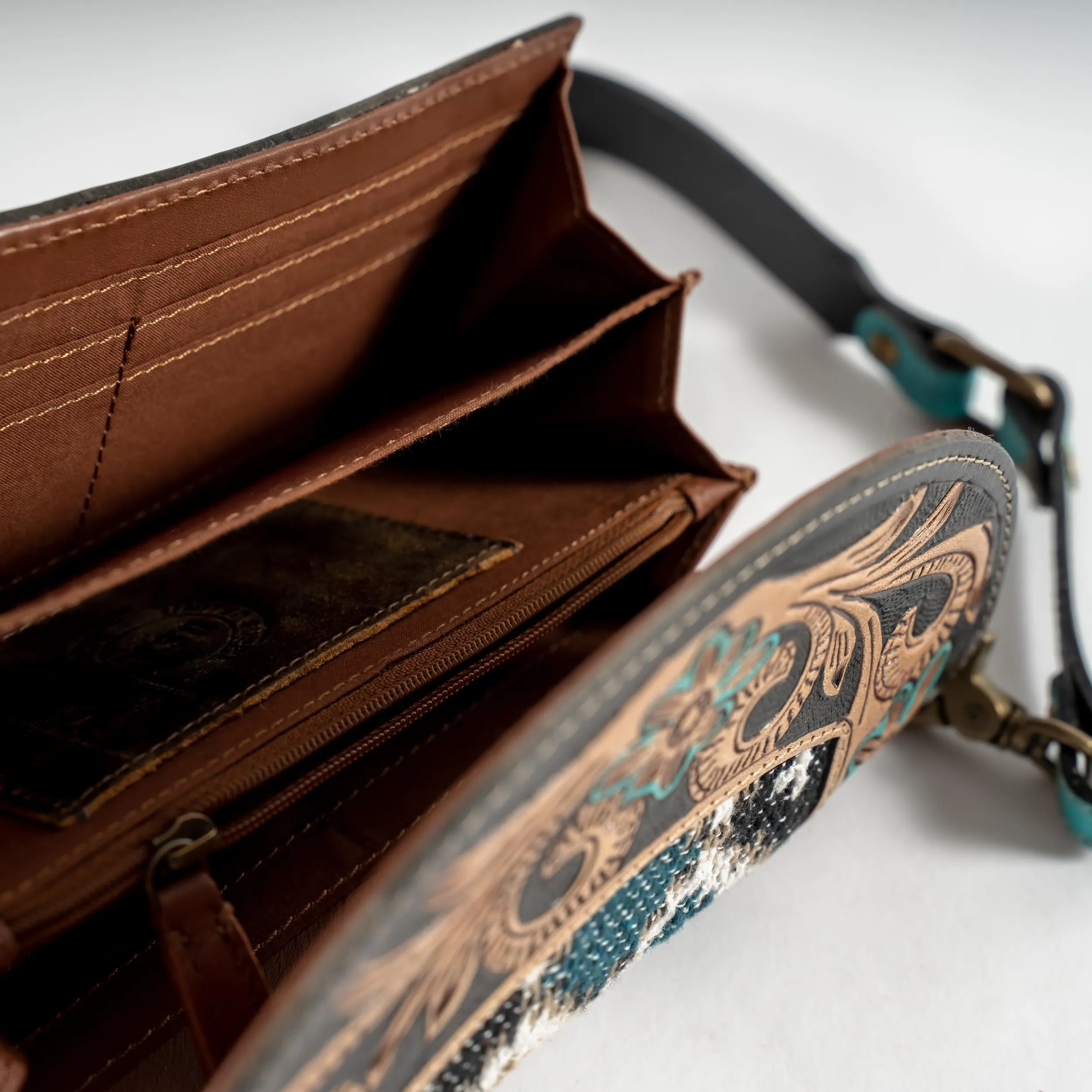 Hand-Tooled Folding Wallet
