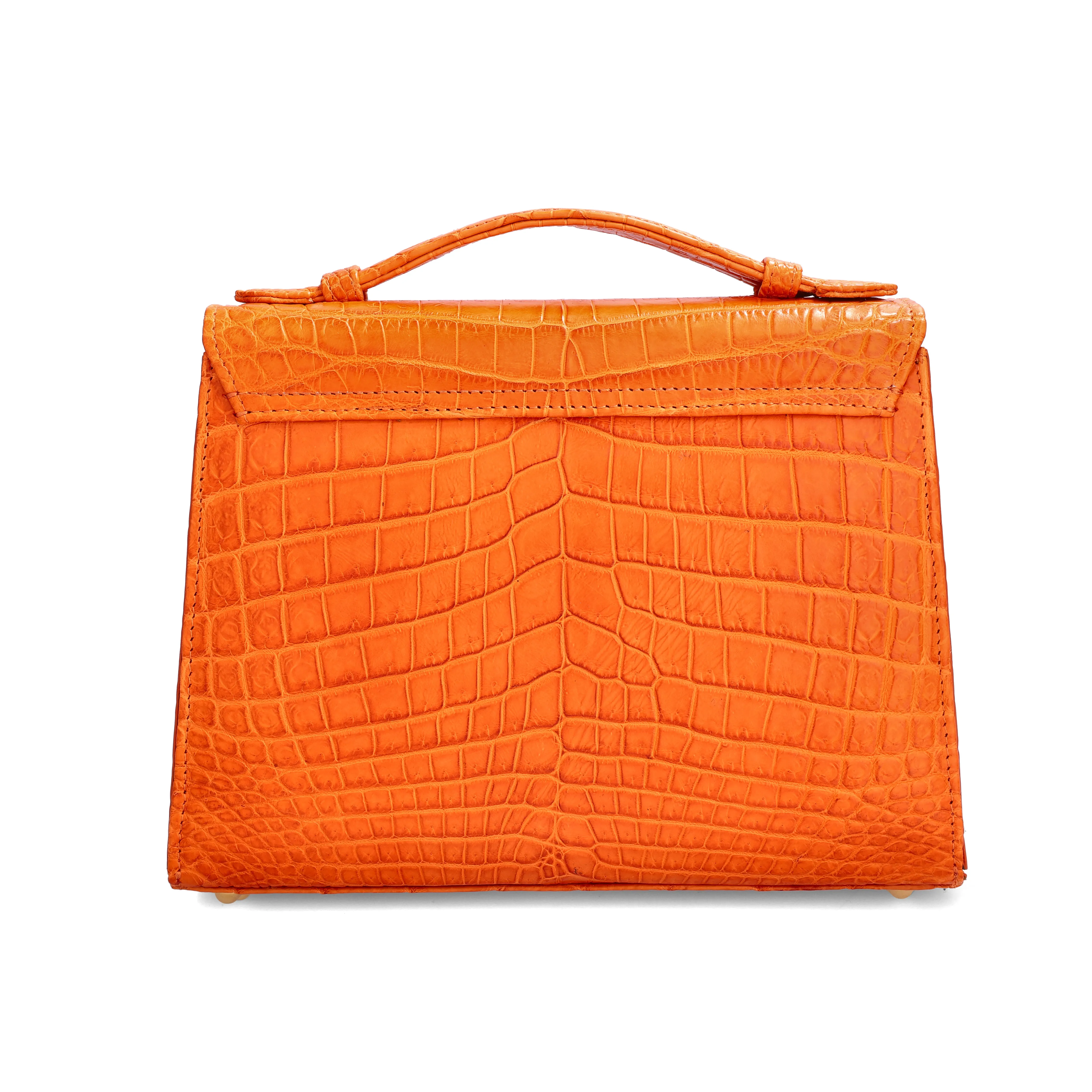 Kelly.T - Orange Nile Crocodile Leather Bag