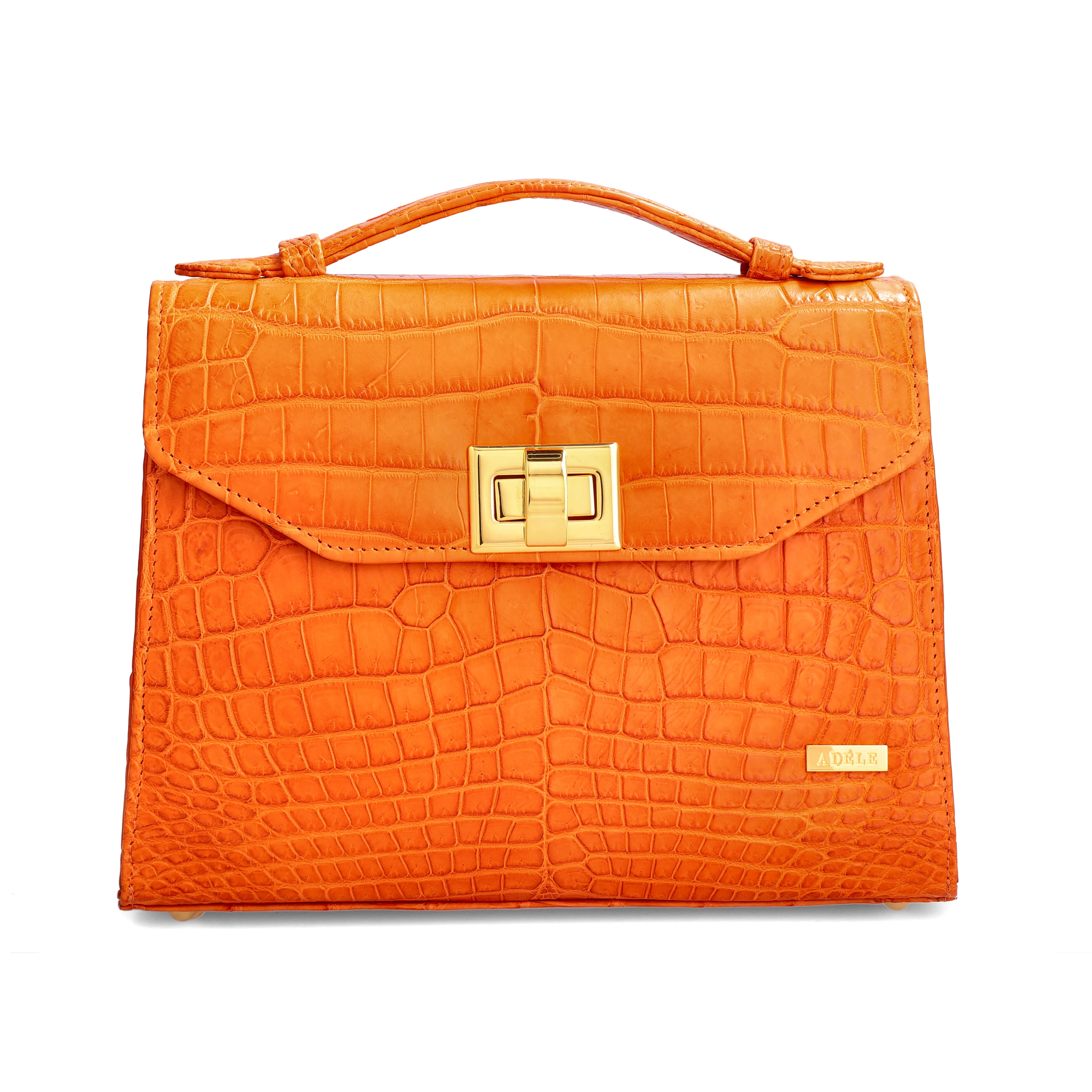 Kelly.T - Orange Nile Crocodile Leather Bag