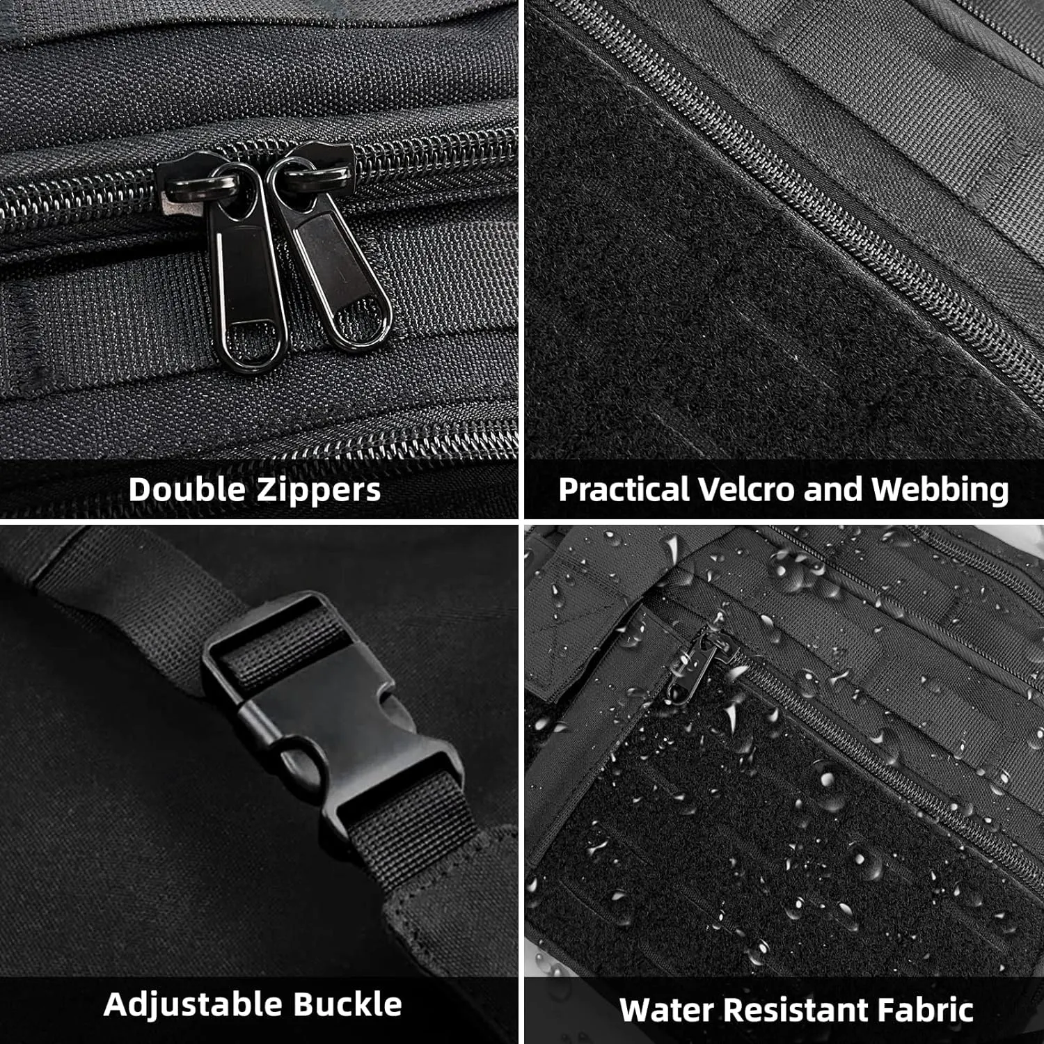 KINGSLONG Tactical Chest Bag Lightweight Running Chest Pack, Water Resistant Running Vest Pack with Phone Holder Running Backpack for Men Women