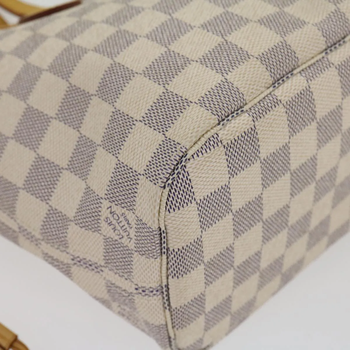 LOUIS VUITTON Damier Azur Neverfull PM Tote Bag N51110 LV Auth am2792g