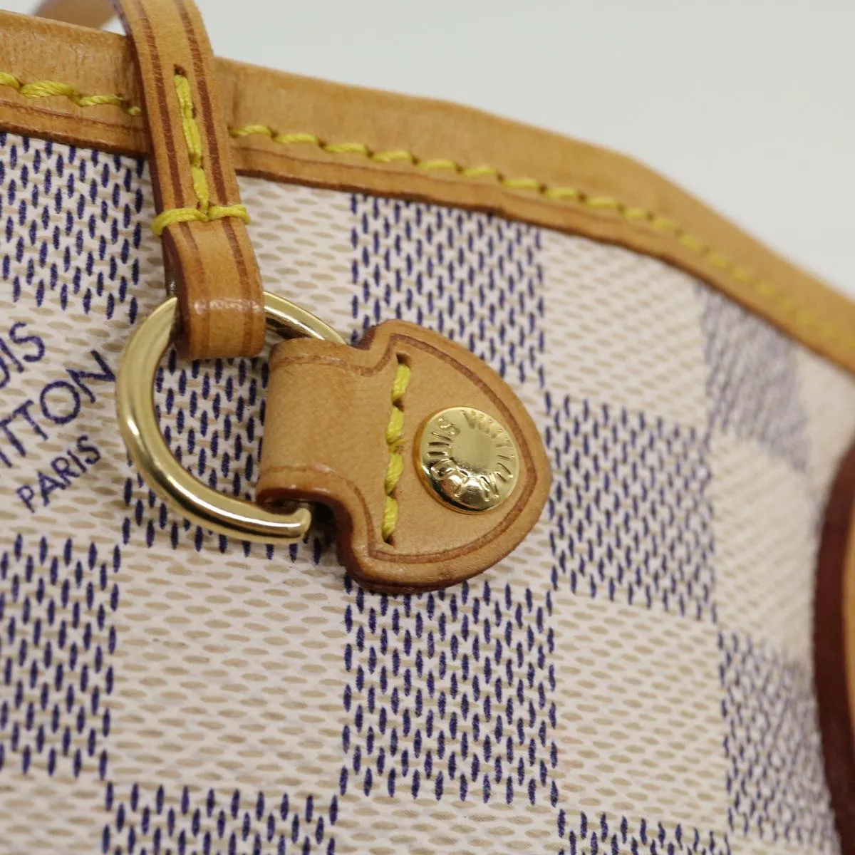 LOUIS VUITTON Damier Azur Neverfull PM Tote Bag N51110 LV Auth am2792g