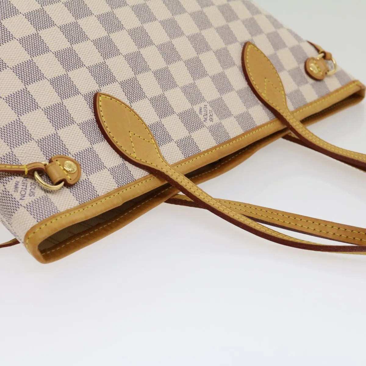 LOUIS VUITTON Damier Azur Neverfull PM Tote Bag N51110 LV Auth am2792g