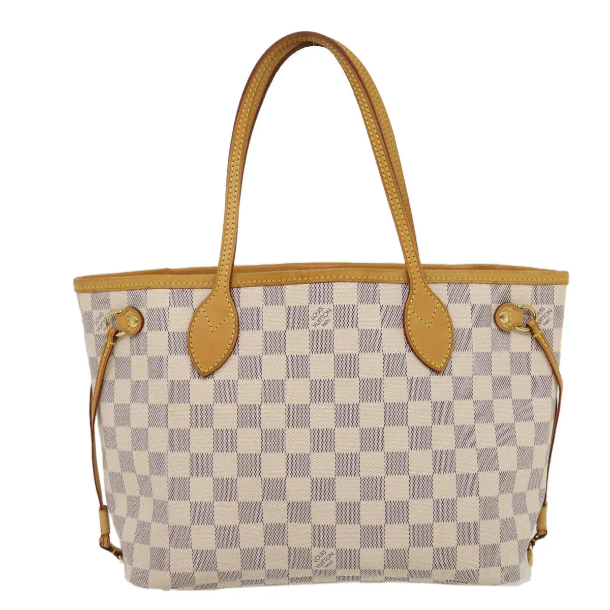 LOUIS VUITTON Damier Azur Neverfull PM Tote Bag N51110 LV Auth am2792g