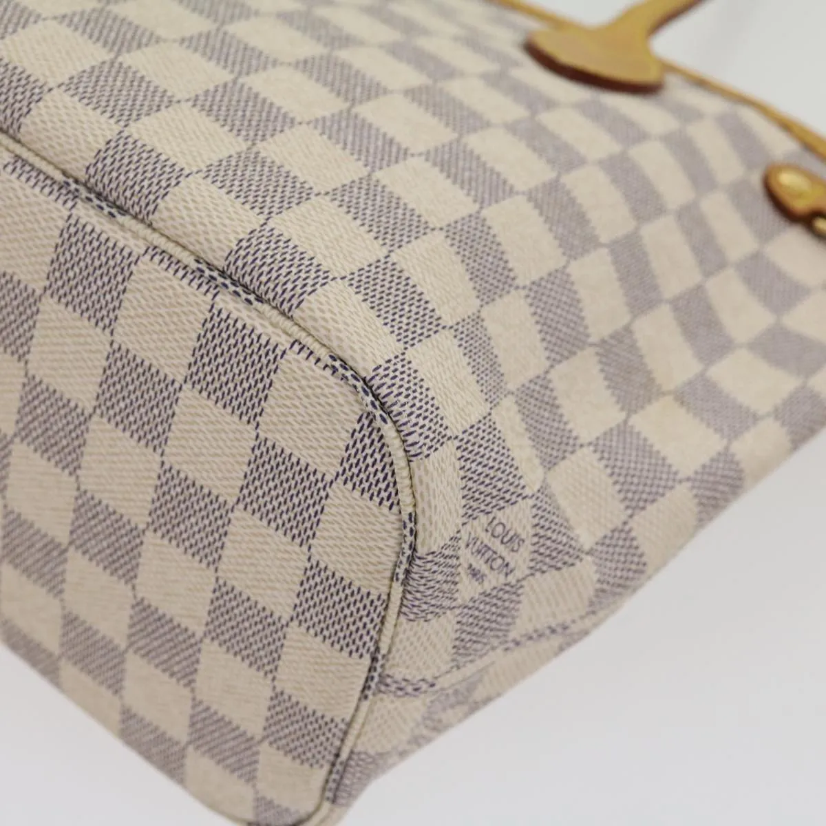LOUIS VUITTON Damier Azur Neverfull PM Tote Bag N51110 LV Auth am2792g
