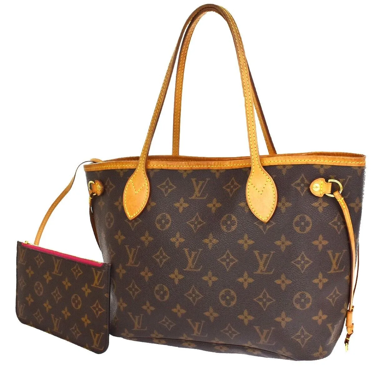 Louis Vuitton Neverfull Pm  Canvas Shoulder Bag ()