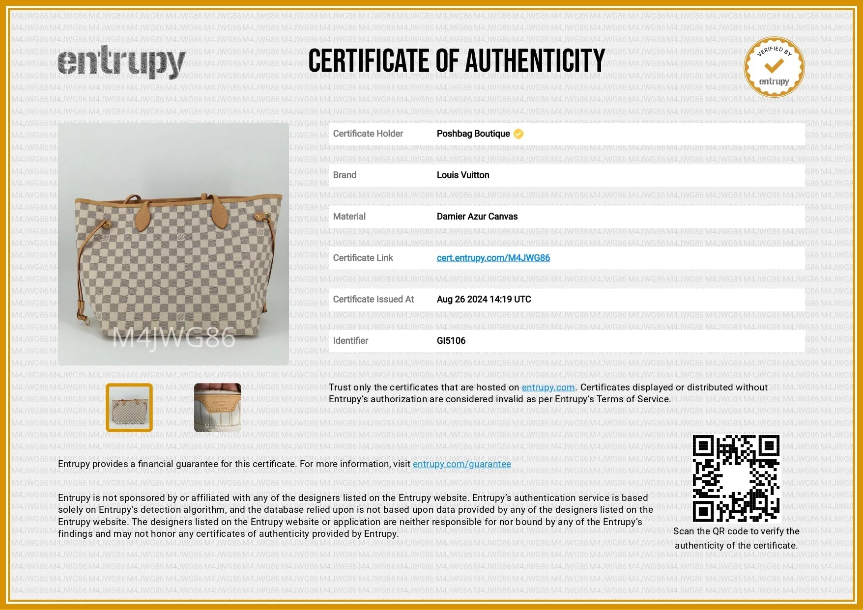 Neverfull MM Damier Azur Canvas with Pouch