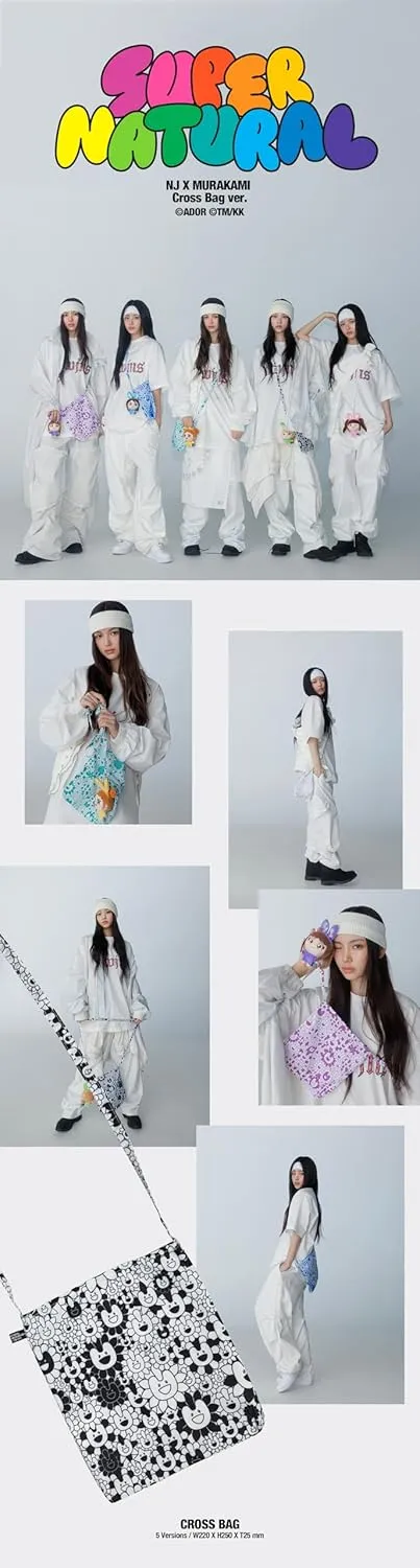 NewJeans Supernatural NJ X MURAKAMI Japan Double Single Album with Tracking Sealed New Jeans (Cross Bag Minji Version)