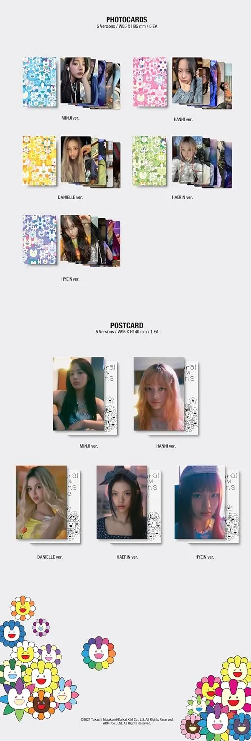 NewJeans Supernatural NJ X MURAKAMI Japan Double Single Album with Tracking Sealed New Jeans (Cross Bag Minji Version)
