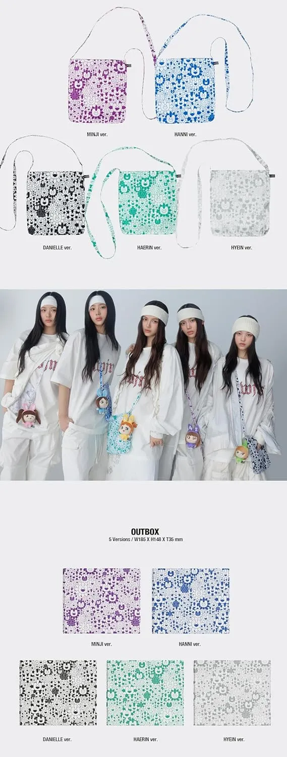 NewJeans Supernatural NJ X MURAKAMI Japan Double Single Album with Tracking Sealed New Jeans (Cross Bag Minji Version)