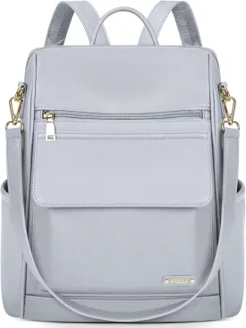 NUBILY Backpack Purse for Women Leather Anti-Theft Mini Backpack Fashion Designer Handbag Convertible Travel Bag Ladies Shoulder Bags, Gray