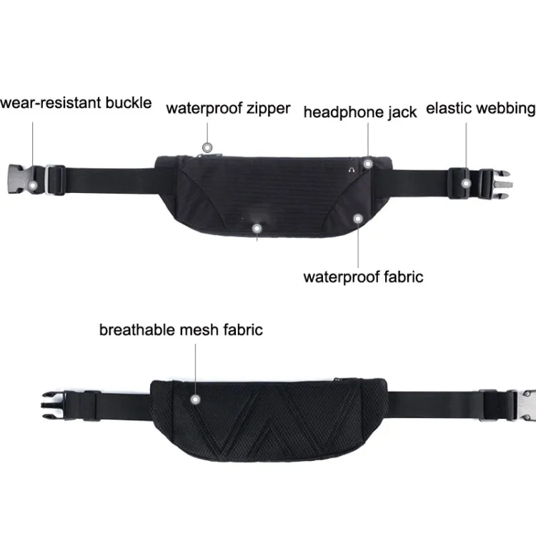 Outdoor Sports Running Ultra-light Large-capacity Close-fitting Phone Waist Bag(Yellow)