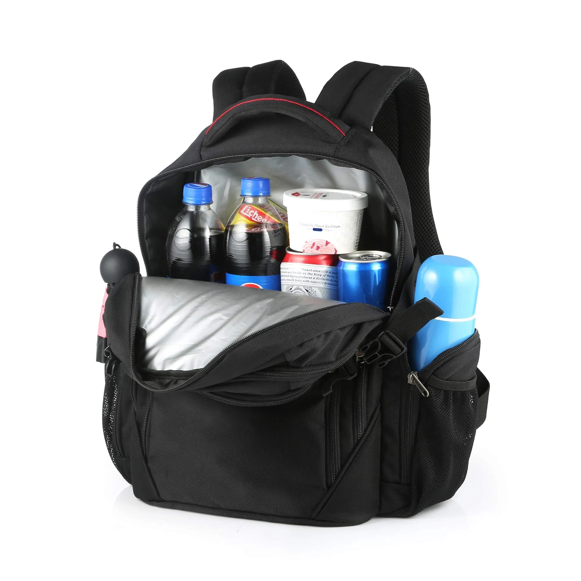 OUTXE Cooler Backpack Insulated Cooler Bag 20L for 14" laptops Lunch Backpack,Black