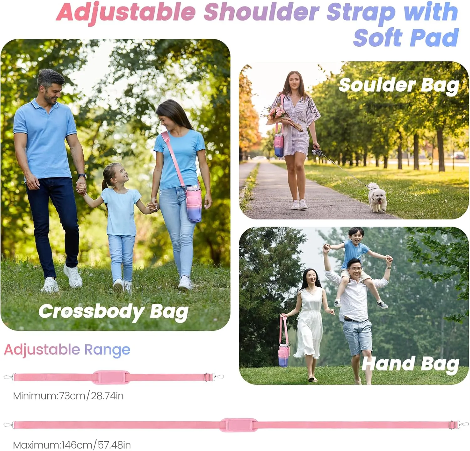 OUTXE Water Bottle Carrier Bag for 30 oz 40 oz Stanley Tumbler with Handle, Water Bottle Holder with Strap& Phone Pocket, Stanley Cup Accessories for Walking, Outdoor, Gym