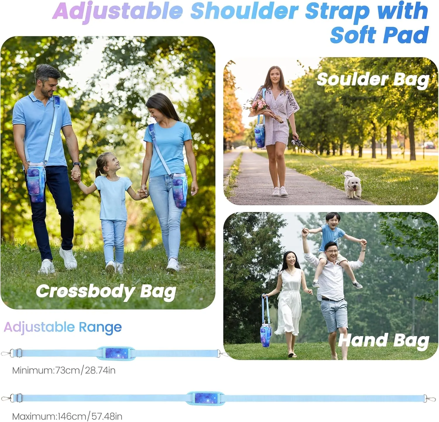 OUTXE Water Bottle Carrier Bag for 30 oz 40 oz Stanley Tumbler with Handle, Water Bottle Holder with Strap& Phone Pocket, Stanley Cup Accessories for Walking, Outdoor, Gym