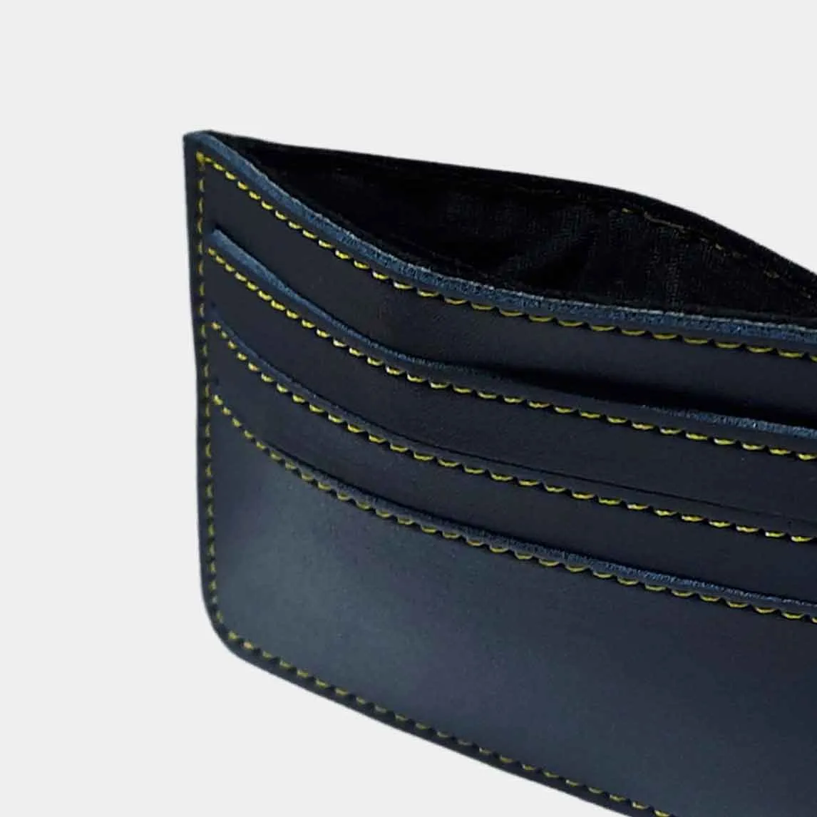 Personalised Credit Card Wallet Holder With Add Initials - Black