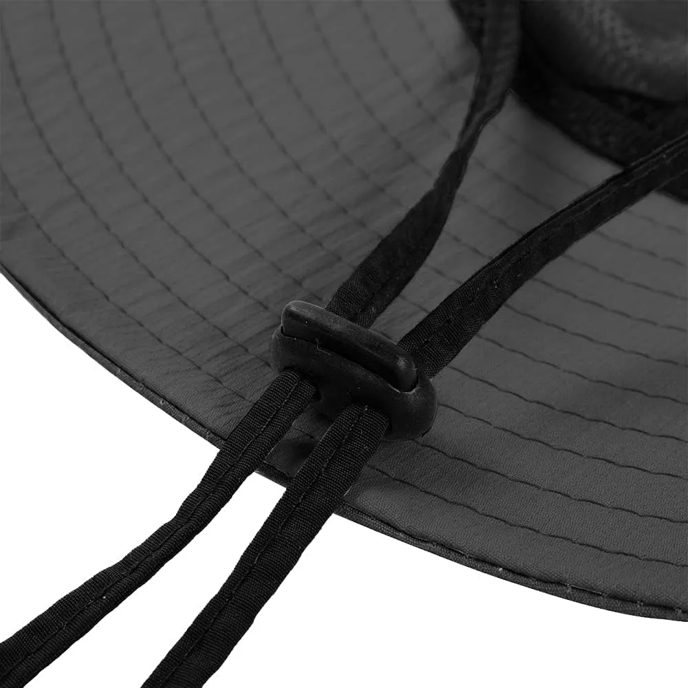 Rosoz Ponytail Sun Bucket Hats for Women UV Protection Foldable Mesh Wide Brim Hiking Beach Fishing Summer Safari